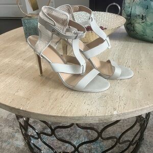 Chic White Strappy Heels